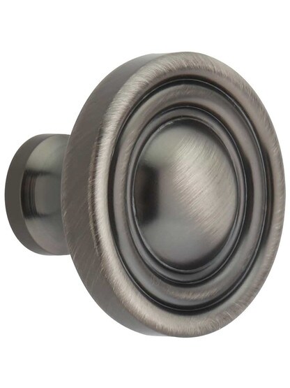 Bella Cabinet Knob - 1 3/8 inch Diameter in Brushed Pewter.